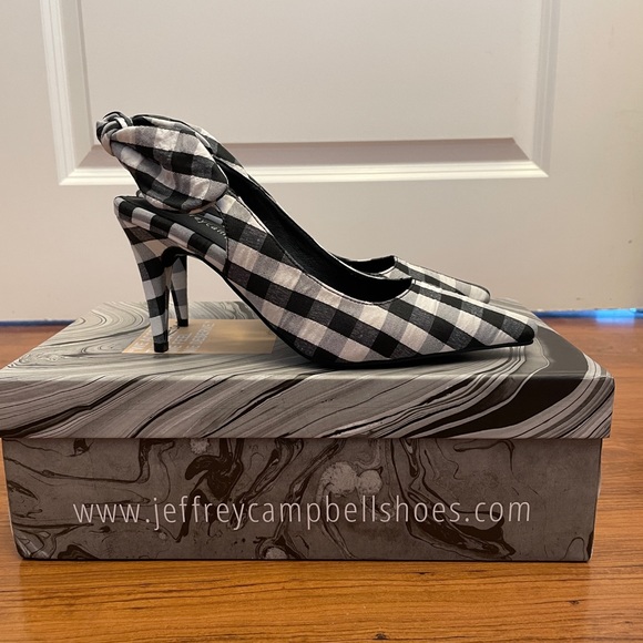 New in Box Jeffrey Campbell Gingham Heels Size 5 - Picture 7 of 10